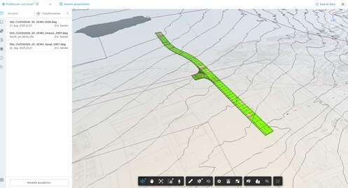 Infrastrukturmodelle in Model Coordination der Autodesk Construction Cloud