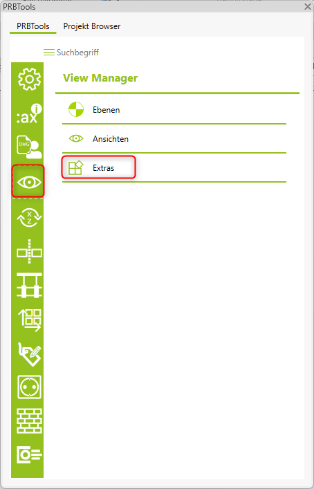 auxalia Revit ProjectBox: View Manager – Extras – Abbildung 1