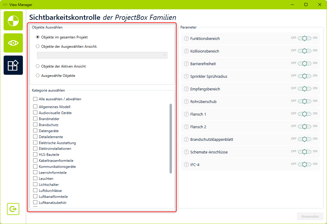 auxalia Revit ProjectBox: View Manager – Extras – Abbildung 3