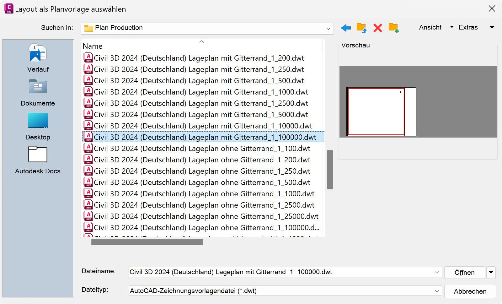 Civil 3D Country Kit 2024: Koordinatengitter erzeugen – Abbildung 3