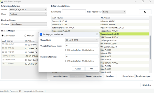 MEP-Räume in Revit: Herausforderungen, native Lösungen und der Mehrwert durch den MEP Space Manager – Abbildung 7