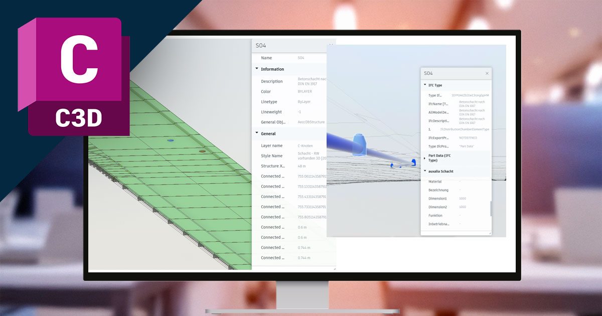 ACC Viewer 3D-Ansicht – Civil 3D Eigenschaften anzeigen