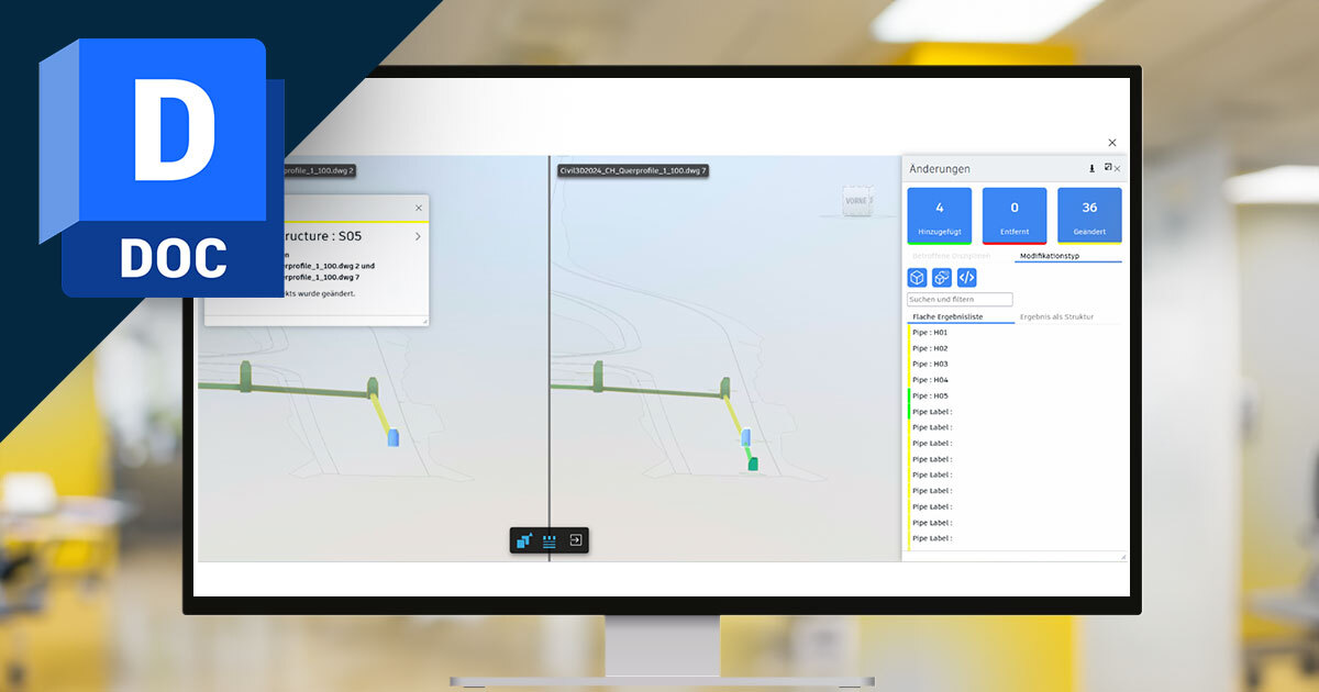 Autodesk Docs – Wie Sie als Infrastrukturplaner vom Versionsvergleich profitieren