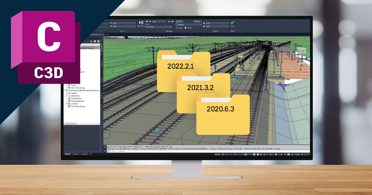 Autodesk veröffentlicht Updates für die Vorgängerversionen von Civil 3D
