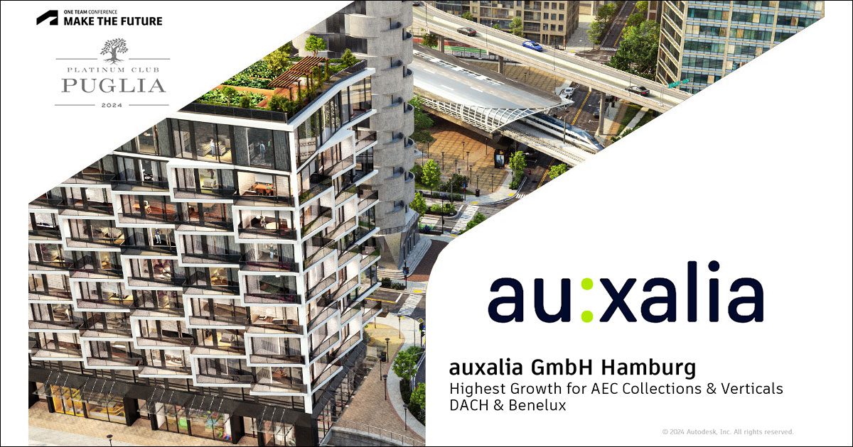 auxalia erhält einen Award für außergewöhnliches Wachstum im Autodesk-Partner-Netzwerk