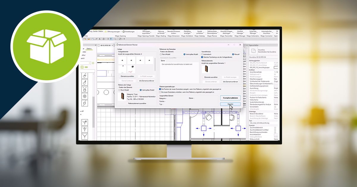 Steigern Sie Ihre Effizienz mit der auxalia Revit ProjectBox: Der Referenzierte Elementplaner
